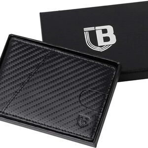 RFID Minimalist Bifold Slim Wallet with Money Clip 6 CC slots & 1 ID Win…